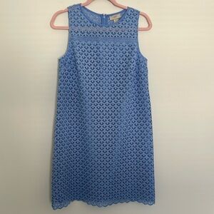 Loft Outlet Light Blue Scalloped Lace Shift Dress‎ - Size 6